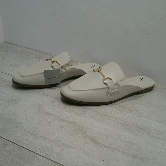 Women's Sandy Mule Flats Minimalist Slides with Gold Bit Size 9 M - Picture 10 of 11